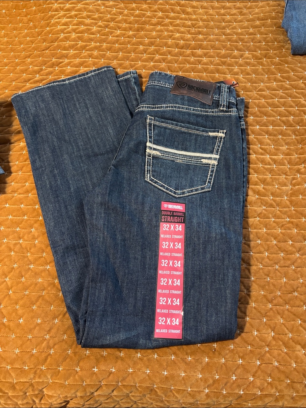 Rock & Roll Denim Men's Straight Jeans - Indigo Dark Wash